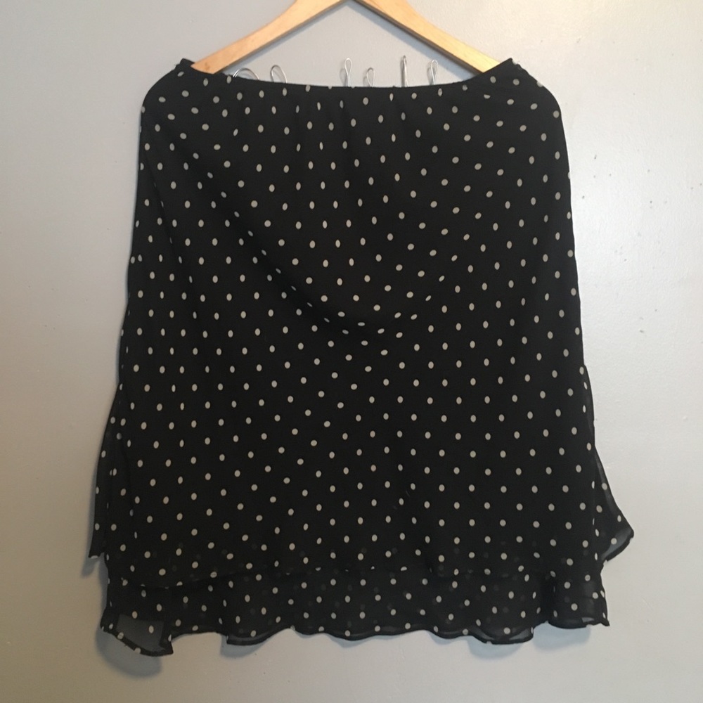 Black/Tan Polka Dot Skirt Size 10